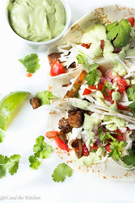 Mouthwatering Vegan Tacos with Avocado Crema